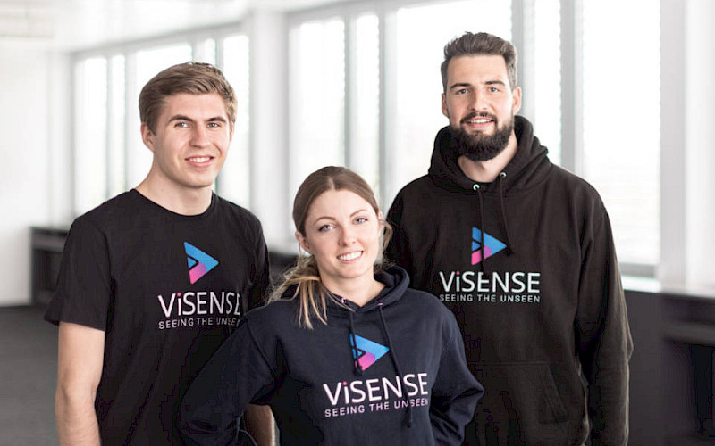 VISENSE was founded by Marvin Thiele (left), Pia Spori and Christian Reich. Photograph: PD